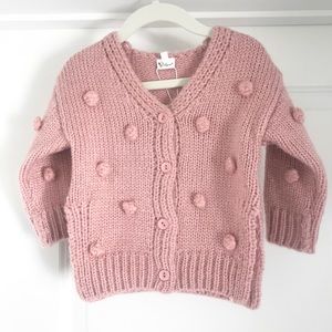 Dottie Knit Sweater Cardigan - Pink